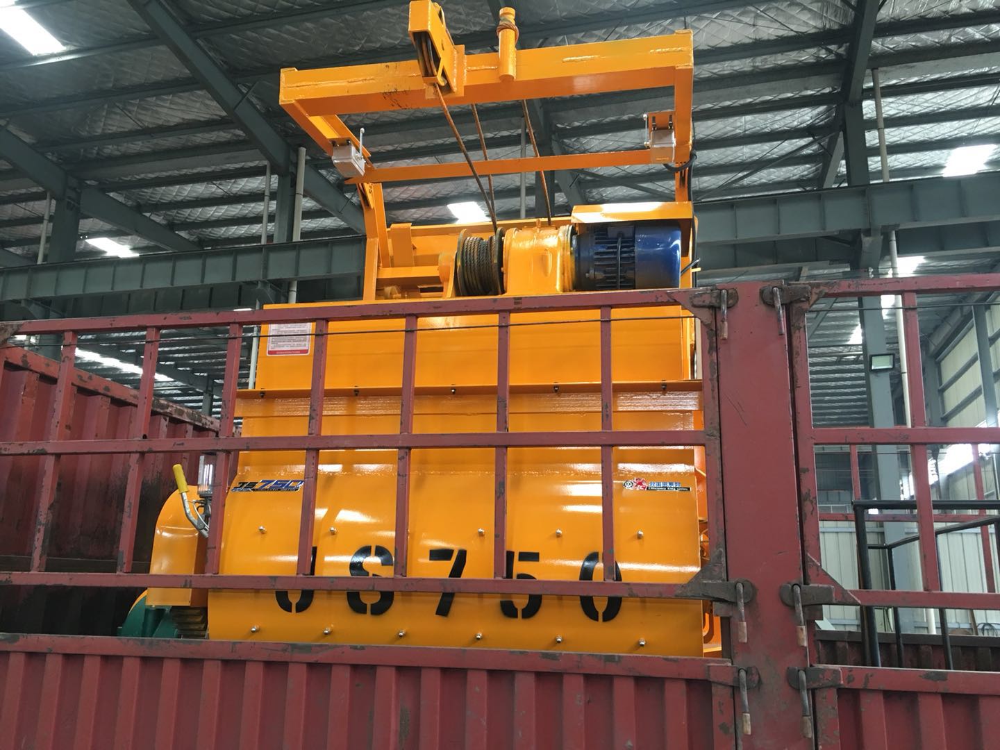 JS750強(qiáng)制式混凝土攪拌機(jī)試機(jī)達(dá)標(biāo)，發(fā)貨西安